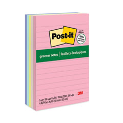 Original Recycled Note Pads, Note Ruled, 4" x 6", Sweet Sprinkles Collection Colors, 100 Sheets/Pad,