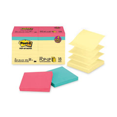 Original Pop-up Notes Value Pack, 3 x 3, (14) Canary Yellow, (4) Poptimistic Collection Colors, 100