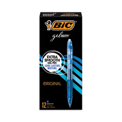 Gel-ocity Gel Pen, Retractable, Medium 0.7 mm, Blue Ink, Translucent Blue Barrel, Dozen