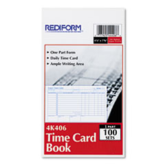 Rediform(R) Daily Employee Time Cards