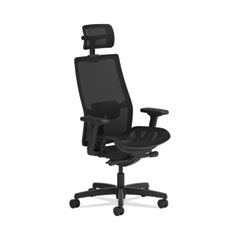 Ignition 2.0 Mesh Office Chair with Headrest, Mid-Back, Synchro-Tilt, Black