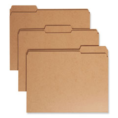 Heavyweight Kraft File Folder, 1/3-Cut Tabs: Assorted, Letter Size, 0.75" Expansion, 11-pt Kraft, Br