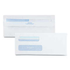 Double Window Redi-Seal Security-Tinted Envelope, #8 5/8, Commercial Flap, Redi-Seal Closure, 3.63 x