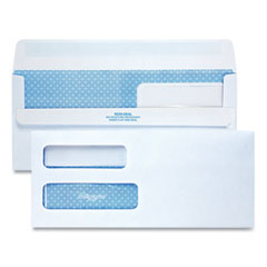 Double Window Redi-Seal Security-Tinted Envelope, #10, Commercial Flap, Redi-Seal Adhesive Closure,