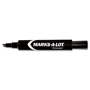 Marks-A-Lot&#174; Desk-Style Permanent Marker, Chisel Tip, Black