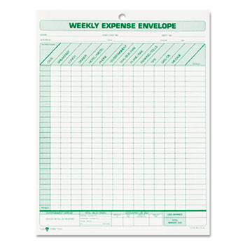 TOPS Weekly Expense Envelope, 8 1/2 x 11, 20 Forms