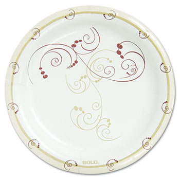 SOLO&#174; Cup Company Symphony Paper Dinnerware, Mediumweight Plate, 8 1/2&quot;, Tan, 500/Carton