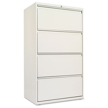 Alera Lateral File, 4 Legal/Letter-Size File Drawers, Light Gray, 30&quot; x 18&quot; x 52.5&quot;