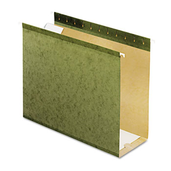 Pendaflex&#174; Reinforced 4&quot; Extra Capacity Hanging Folders, Letter, Standard Green, 25/Box