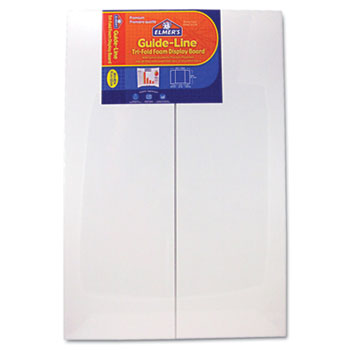 Elmer&#39;s Guide-Line Foam Display Board, 48 x 36, White, 6/Carton