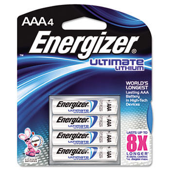 Energizer Lithium Batteries, AAA, 4/Pack