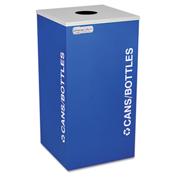 Ex-Cell Kaleidoscope Collection Recycling Receptacle, 24gal, Royal Blue