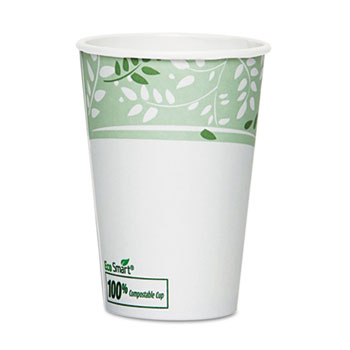 Dixie&#174; EcoSmart Hot Cups, Paper w/PLA Lining, Viridian, 16oz, Fits Large Lids, 50/PK