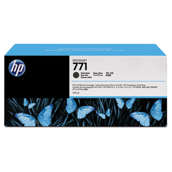 HP CR250A (HP 771) Ink Cartridge, 775 mL, Matte Black,3/Pk