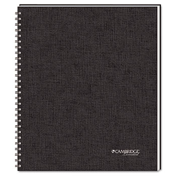 Cambridge Side-Bound Guided Business Notebook, QuickNotes, 8 7/8 x 11, 80 Sheets
