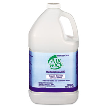 Professional Air Wick Professional Liquid Deodorizer, Clean Breeze, Concentrate, 1 gal, 4/CT
