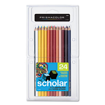 Prismacolor&#174; Scholar Colored Woodcase Pencils, 24 Assorted Colors/Set