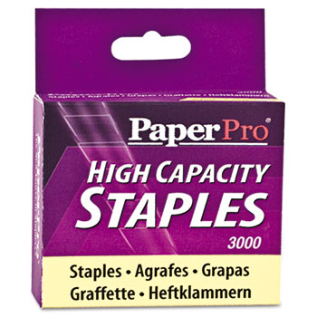 PaperPro High-Capacity Staples, 3/8&quot; Leg Length, 3000/Box