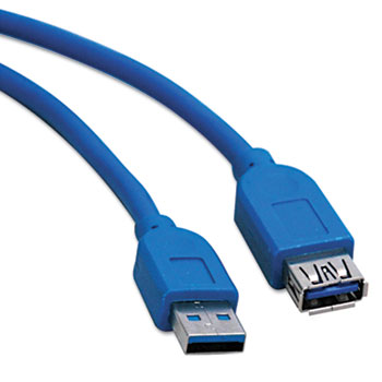 Tripp Lite USB 3.0 Extension Cable, A/A, 6 ft., Blue