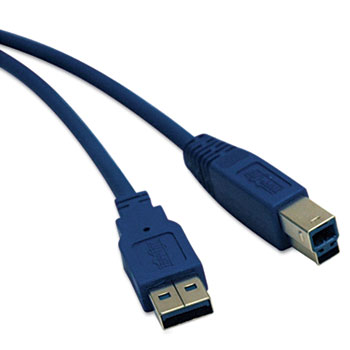 Tripp Lite USB 3.0 Device Cable, A/B, 10 ft., Blue