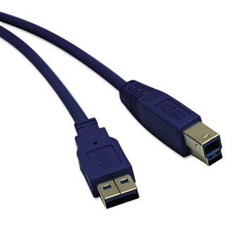 Tripp Lite USB 3.0 Device Cable, A/B, 15 ft., Blue