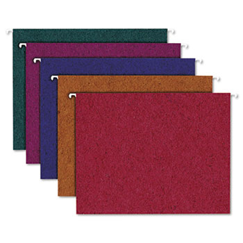 Pendaflex&#174; Earthwise Recycled Hanging Folders, 1/5 Tab, Letter, Assorted Colors, 20/Box