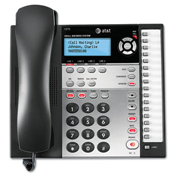 AT&amp;T 1070 Corded Four-Line Expandable Telephone, Caller ID