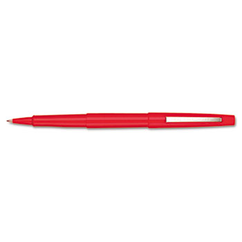Paper Mate&#174; Point Guard Flair Porous Point Stick Pen, Red Ink, Medium