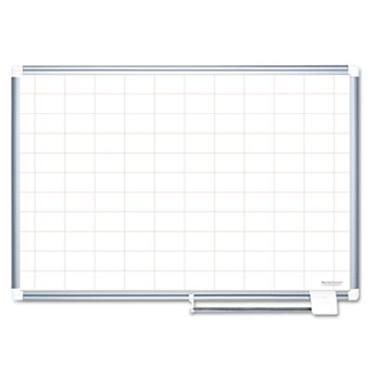 MasterVision Grid Planning Board, 2x3 Grid, 72x48, White/Silver