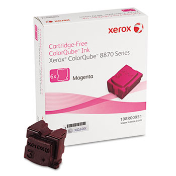 Xerox&#174; 108R00951 Solid Ink Stick, 17,300 Page-Yield, Magenta, 6/Box