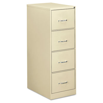 OIF Four-Drawer Economy Vertical File, 18-1/4w x 26-1/2d x 52h, Putty