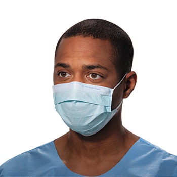 Kimberly-Clark Professional Procedure Mask, Pleat-Style w/Ear Loops, Blue, 500/Carton