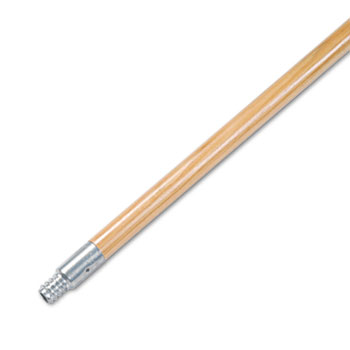 Boardwalk Metal Tip Threaded Hardwood Broom Handle, 0.94&quot; dia x 60&quot;, Natural