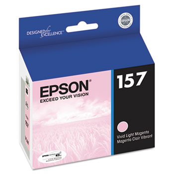 Epson&#174; T157620 (157) UltraChrome K3 Ink, Light Magenta