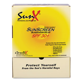 SunX&#174; SPF30 Sunscreen, Single Dose Pouch, 100/Box