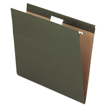 Pendaflex&#174; Essentials™ Hanging File Folders, 1/5 Tab, Letter, Standard Green, 25/Box