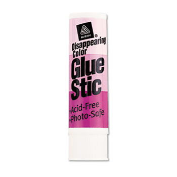 Avery Glue Stic™ Disappearing Purple Color, Washable, Nontoxic, 0.26 oz