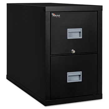 FireKing&#174; Patriot Insulated Two-Drawer Fire File, 17-3/4w x 31-5/8d x 27-3/4h, Black