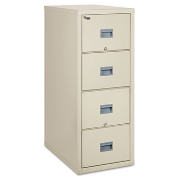 FireKing&#174; Patriot Insulated Four-Drawer Fire File, 20-3/4w x 31-5/8d x 52-3/4h, Parchment