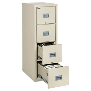 FireKing&#174; Patriot Insulated Four-Drawer Fire File, 17-3/4w x 25d x 52-3/4h, Parchment