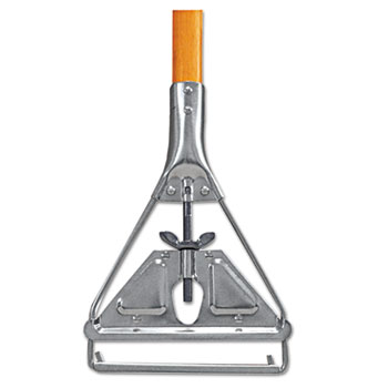 Magnolia Brush Quick-Change Janitor Mop Handle, 54&quot; Handle, Woodgrain/Steel