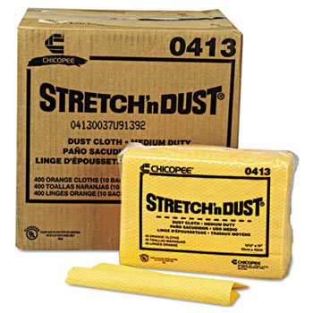 Chix&#174; Stretch &#39;n Dust Cloths, 12 3/5 x 17, Yellow, 400/Carton
