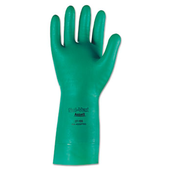 AnsellPro Sol-Vex Nitrile Gloves, Size 10