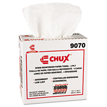 Chix&#174; Chux General Purpose Wipers, DRC, 9 1/2 x 16 1/2, White, 900/Carton