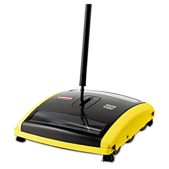 Rubbermaid&#174; Commercial Brushless Mechanical Sweeper, 44&quot; Handle, Black/Yellow