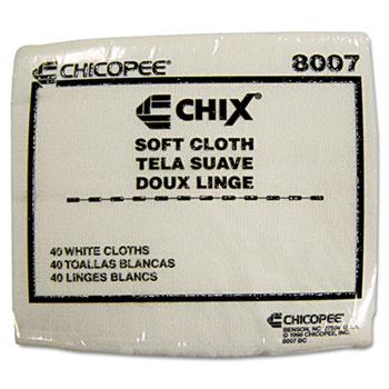 Chix&#174; Soft Cloths, 13 x 15, White, 1200/Carton