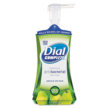 Dial Complete&#174; Antibacterial Foaming Hand Soap, Pear, 7.5 oz. Pump Bottle