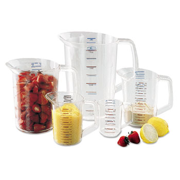 Rubbermaid Commercial Bouncer Measuring Cup, 8 oz, Clear