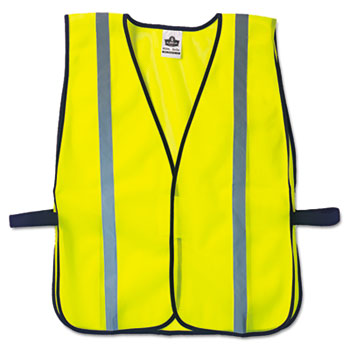 ergodyne&#174; GloWear 8020HL Safety Vest, Polyester Mesh, Hook Closure, Lime, One Size Fit All