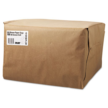 General 1/6 52# Paper Bag, 52lb Kraft, Brown, 12 x 7 x 17, 500/Bundle